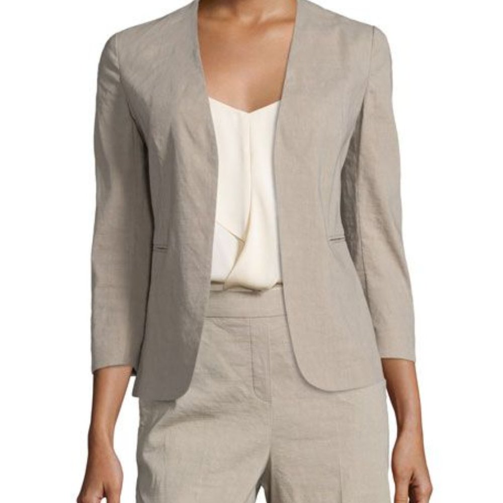Theory Taupe Linen Blazer
